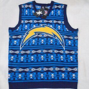 San Diego Chargers NFL Klew Aztec Print Ugly Sweater Vest Size XXL ADULT LA